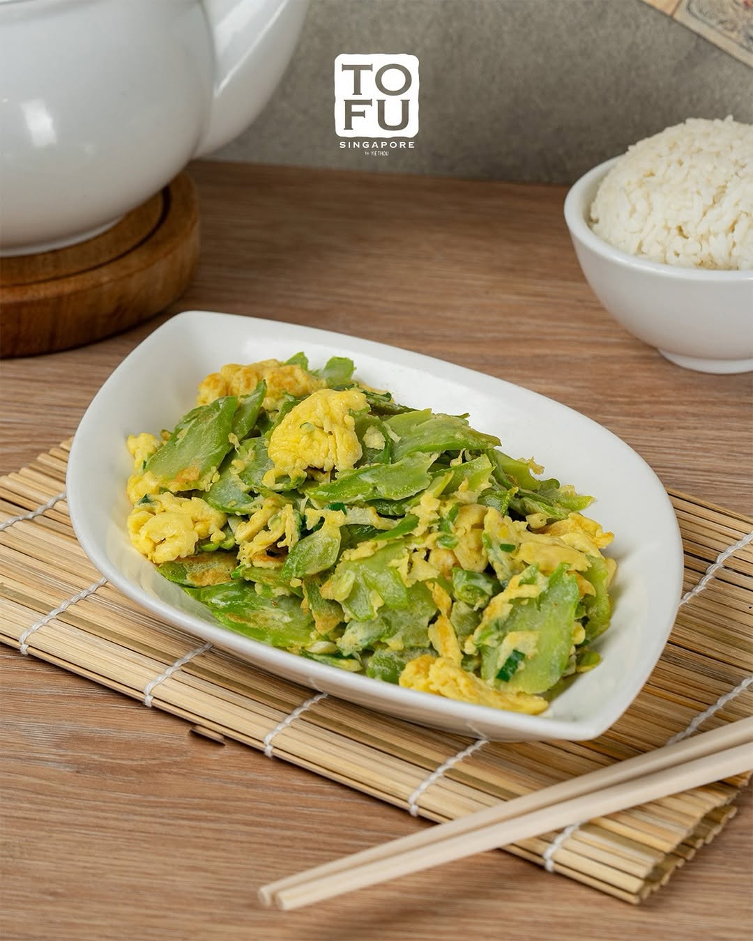 Bitter Yes. But delicious Absolutely! 🥬✨Pare Cah Telur ala TOFU Singapore punya rasa yang unik